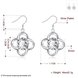 Wholesale High quality Silver Plant CZ Dangle Earring delicate clover crystal earring daily colocation jewelry TGSPDE118 0 small