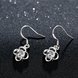 Wholesale High quality Silver Plant CZ Dangle Earring delicate clover crystal earring daily colocation jewelry TGSPDE118 1 small