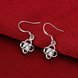 Wholesale High quality Silver Plant CZ Dangle Earring delicate clover crystal earring daily colocation jewelry TGSPDE118 2 small