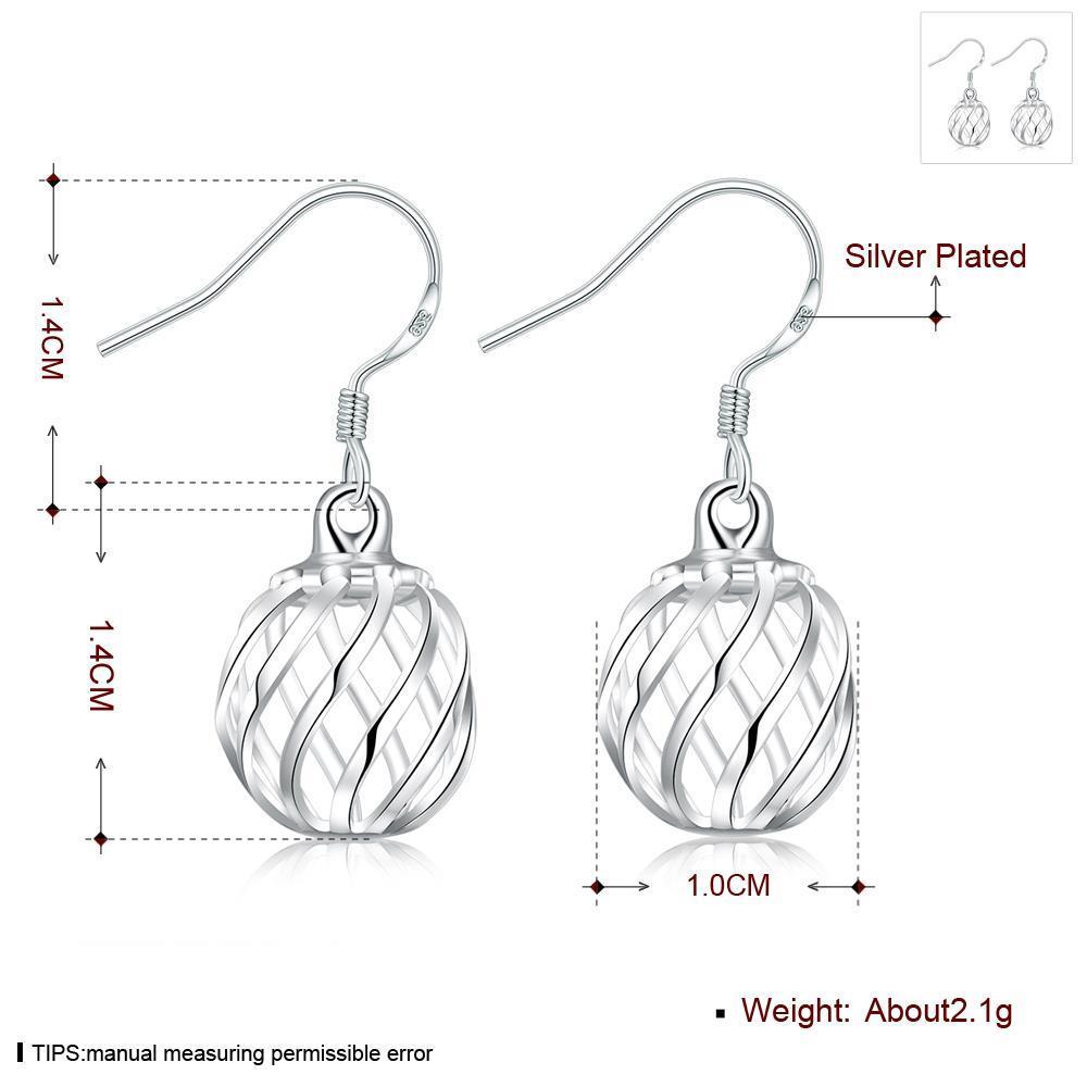 Wholesale Romantic Silver Round Dangle Earring unique design wholesale jewelry from China TGSPDE121 1