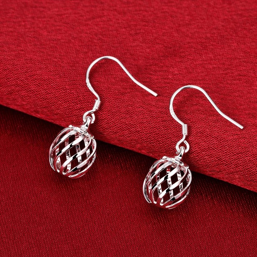 Wholesale Romantic Silver Round Dangle Earring unique design wholesale jewelry from China TGSPDE121 3