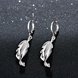 Wholesale Classic Silver Plated Dangle Earring Korea style Sweet Feather Creative Temperament Personality Trendy Female Dangle Earrings TGSPDE130 1 small