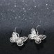 Wholesale Classic fashion Silver Insect Dangle Earring butterfly hollow out earring for women party fine jewelry gift TGSPDE136 1 small