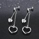 Wholesale Simple Design Silver Color Hollow Heart tassel Drop Earrings For Women New Brand Fashion Ear fine Gift TGSPDE137 1 small