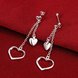 Wholesale Simple Design Silver Color Hollow Heart tassel Drop Earrings For Women New Brand Fashion Ear fine Gift TGSPDE137 2 small