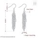 Wholesale Romantic Silver Plated Dangle Earring hollow out leaf long earring for women fine gift TGSPDE147 1 small