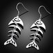 Wholesale Fashion Design Unique Silver Plated Fish Bones earring for Women Earrings Party Wedding Bride Simple Jewelry TGSPDE149 1 small