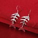 Wholesale Fashion Design Unique Silver Plated Fish Bones earring for Women Earrings Party Wedding Bride Simple Jewelry TGSPDE149 3 small