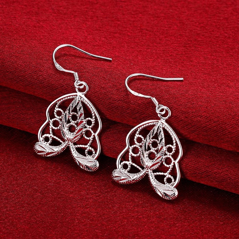 Wholesale Classic Silver Geometric Dangle Earring unique hollow earring for women wholesale jewelry from China  TGSPDE157 1