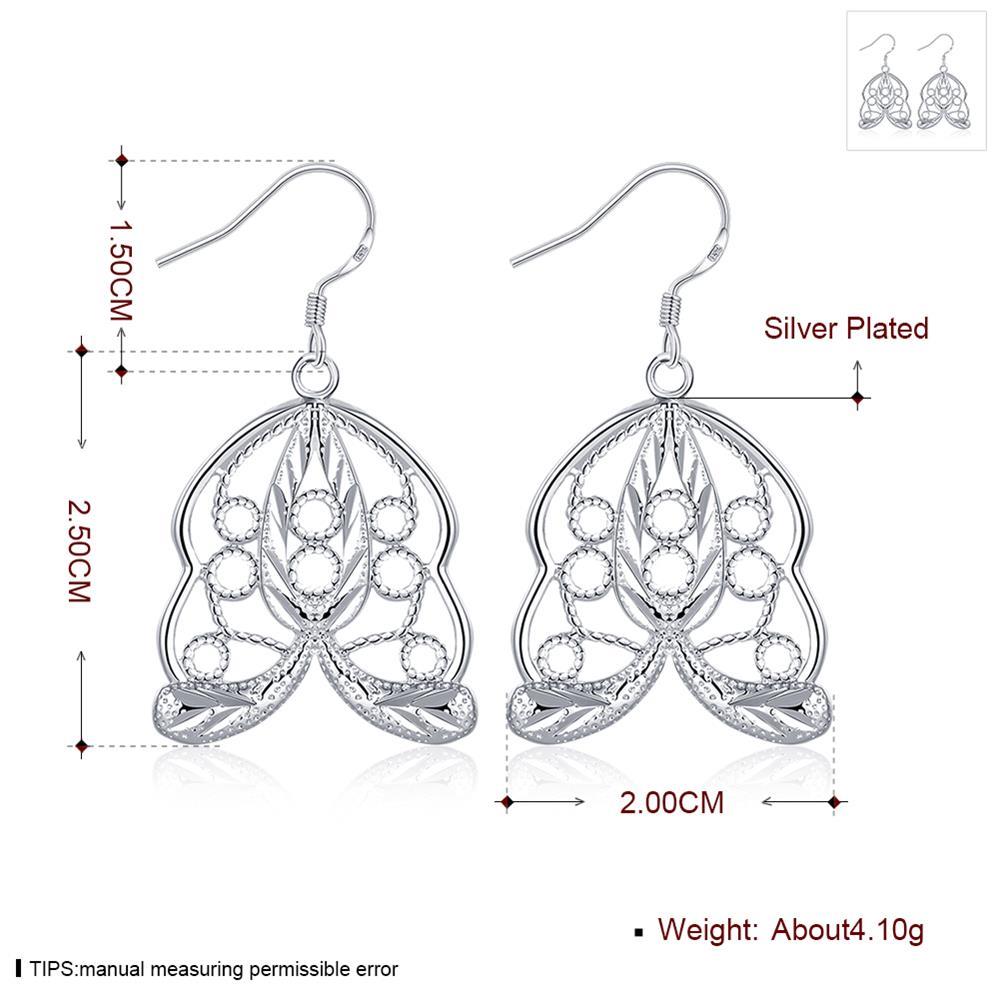 Wholesale Classic Silver Geometric Dangle Earring unique hollow earring for women wholesale jewelry from China  TGSPDE157 3