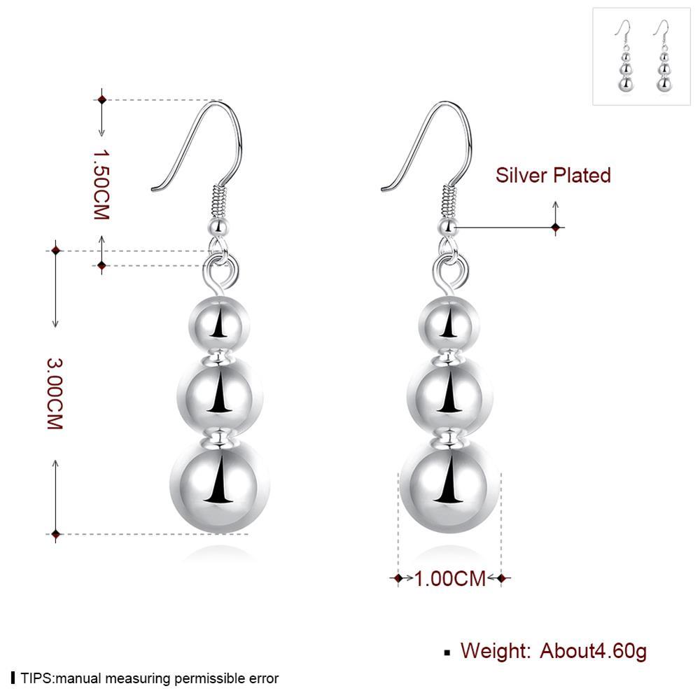 Wholesale Trendy Silver Round Dangle Earring For Women 10MM Smooth Solid Bead Dangle Earring Fashion Jewelry from China TGSPDE167 4