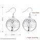 Wholesale Classic Silver Plated Dangle Earring hollow Tree of Life Dangle Drop Earrings for Women Gift Party Earrings Love Gift TGSPDE179 1 small