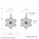 Wholesale Hot sale Snowflake Charms Earrings popular Christmas Gifts for Women purple zircon Fashion Jewelry  TGSPDE182 3 small
