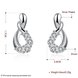 Wholesale Romantic Silver Water Drop CZ Dangle Earring simple design fine gift for wedding jewelry  TGSPDE201 0 small