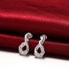 Wholesale Romantic Silver Water Drop CZ Dangle Earring simple design fine gift for wedding jewelry  TGSPDE201 1 small