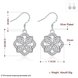 Wholesale Classic Silver Plated flower CZ Dangle Earring New Trendy Circular Earring Drop For Women Anniversary Wedding Gift Jewelry TGSPDE028 0 small