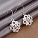 Wholesale Classic Silver Plated flower CZ Dangle Earring New Trendy Circular Earring Drop For Women Anniversary Wedding Gift Jewelry TGSPDE028 3 small