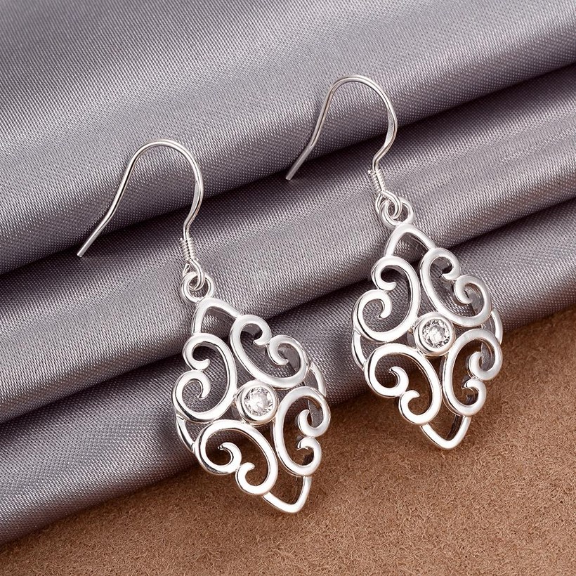 Wholesale European and American fashion earrings Vintage Court geometric pattern Dangle Earrings For Women Engagement Wedding Jewelry TGSPDE043 3