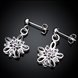 Wholesale Romantic Cute flower zircon Vintage Long Drop Dangle Earrings For Women  Engagement Wedding Jewelry Gift TGSPDE052 1 small