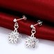 Wholesale Romantic Cute flower zircon Vintage Long Drop Dangle Earrings For Women  Engagement Wedding Jewelry Gift TGSPDE052 2 small