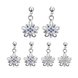 Wholesale Romantic Cute flower zircon Vintage Long Drop Dangle Earrings For Women  Engagement Wedding Jewelry Gift TGSPDE052 3 small