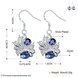 Wholesale Classic Silver Geometric Dangle Earring Blue crystal Drop Earrings For Women Bridal Wedding Jewelry Gifts TGSPDE074 0 small