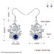 Wholesale Classic Silver Geometric Dangle Earring Blue crystal Drop Earrings For Women Bridal Wedding Jewelry Gifts TGSPDE077 1 small