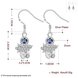 Wholesale Classic Silver Geometric Dangle Earring Blue crystal Drop Earrings For Women Bridal Wedding Jewelry Gifts TGSPDE095 0 small
