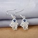Wholesale Classic Silver Geometric Dangle Earring Blue crystal Drop Earrings For Women Bridal Wedding Jewelry Gifts TGSPDE095 3 small
