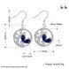 Wholesale Classic luxury Silver round Dangle Earring Blue crystal long Drop Earrings For Women Bridal Wedding Jewelry Gifts TGSPDE098 0 small