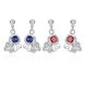 Wholesale Unique Art Silver CZ Dangle Earring Trendy blue crystal earring for party jewelry TGSPDE005 4 small
