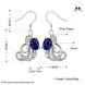 Wholesale Classic luxury Silver round Dangle Earring Blue crystal long Drop Earrings For Women Bridal Wedding Jewelry Gifts TGSPDE128 1 small