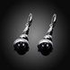Wholesale Fashion freshwater black rice Pearl earrings for women silver plated zircon Revolving shape earrings wedding gift TGSPDE168 0 small