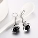 Wholesale Fashion freshwater black rice Pearl earrings for women silver plated zircon Revolving shape earrings wedding gift TGSPDE168 2 small
