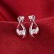 Wholesale Curve eight shape White CZ Fashion Silver Stud Earring For Women Making Fashion wedding party Gift TGSPE211 3 small