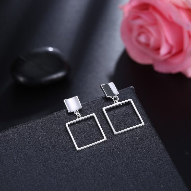 Wholesale Fashion earrings from China Delicate simple Geometric Square Earrings For Women Gifts Dropshipping TGSPE040 1
