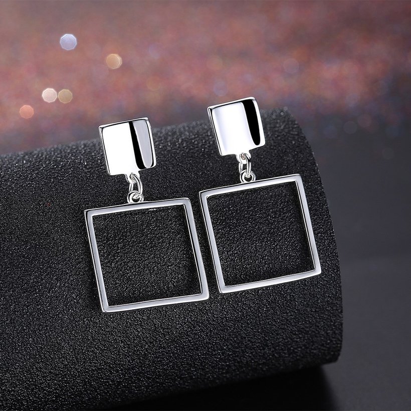 Wholesale Fashion earrings from China Delicate simple Geometric Square Earrings For Women Gifts Dropshipping TGSPE040 2