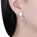 Wholesale Free Shipping Fashion simple Silver plated Geometric Round Stud Earrings For Women Beautiful Jewelry TGSPE044 0 small