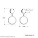 Wholesale Free Shipping Fashion simple Silver plated Geometric Round Stud Earrings For Women Beautiful Jewelry TGSPE044 3 small