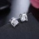 Wholesale Fashion Romantic Dolphin Love Stud Earrings for Women High Quality Jewelry Silver Plated Round Cut for Women Jewelry Girl Gift TGSPE050 2 small