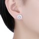 Wholesale Fashion Fastener Round CZ Stud Earring Free Shipping Silver plated Geometric Round Stud Earrings For Women Beautiful Jewelry TGSPE055 0 small