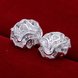 Wholesale Romantic Silver Plant Stud Earring Rose Flower Stud Earrings for Women Fashion Jewelry from China  TGSPE119 0 small