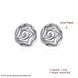Wholesale Romantic Silver Plant Stud Earring Rose Flower Stud Earrings for Women Fashion Jewelry from China  TGSPE119 1 small