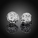 Wholesale Romantic Silver Plant Stud Earring Rose Flower Stud Earrings for Women Fashion Jewelry from China  TGSPE119 2 small