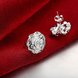 Wholesale Romantic Silver Plant Stud Earring Rose Flower Stud Earrings for Women Fashion Jewelry from China  TGSPE119 3 small