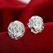 Wholesale Romantic Silver Plant Stud Earring Rose Flower Stud Earrings for Women Fashion Jewelry from China  TGSPE119 4 small