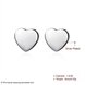 Wholesale Cute Female Love Heart Stud Earrings Silver plated Small Earrings Charm Crystal Wedding Earrings For Women TGSPE121 1 small