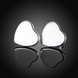 Wholesale Cute Female Love Heart Stud Earrings Silver plated Small Earrings Charm Crystal Wedding Earrings For Women TGSPE121 2 small