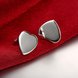 Wholesale Cute Female Love Heart Stud Earrings Silver plated Small Earrings Charm Crystal Wedding Earrings For Women TGSPE121 3 small