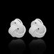 Wholesale Trendy Silver plate Stud Earring Elegant Soft Winding Stud Earrings for Women Wedding Engagement Jewelry TGSPE122 0 small